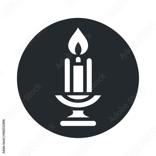 Black candelabrum vector icon design