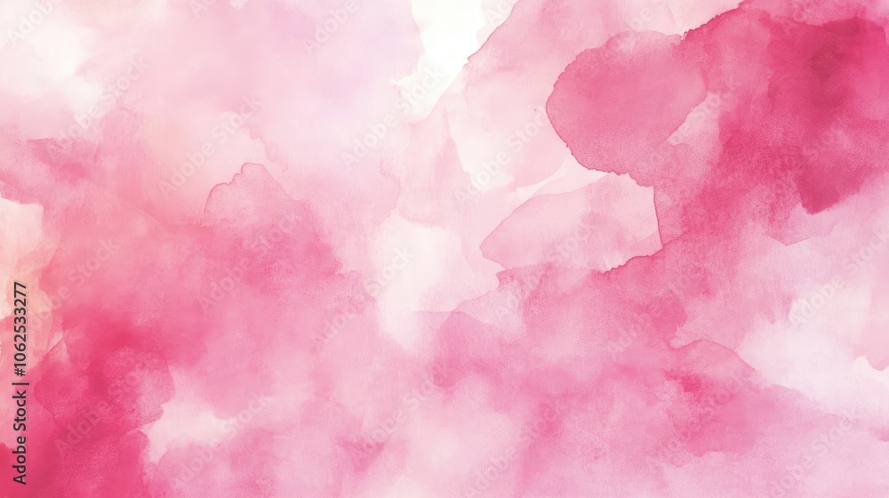 Abstract Watercolor Painting in Shades of Pink and White Abstract Watercolor Painting in Shades of Pink and White