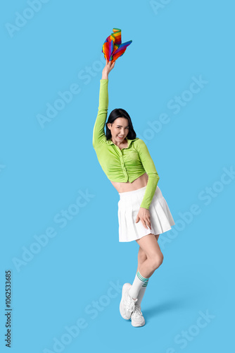 Happy young woman with LGBT...