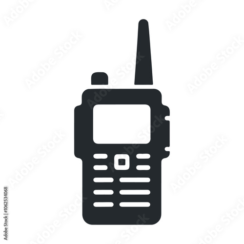 Walkie-talkie talking device for communication vector icon design, call technology.