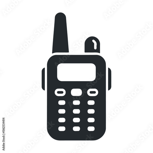 Walkie-talkie talking device for communication vector icon design, call technology.