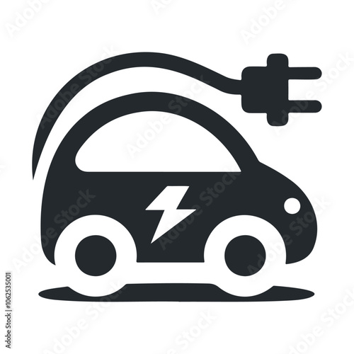 Eco electric car vector icon design