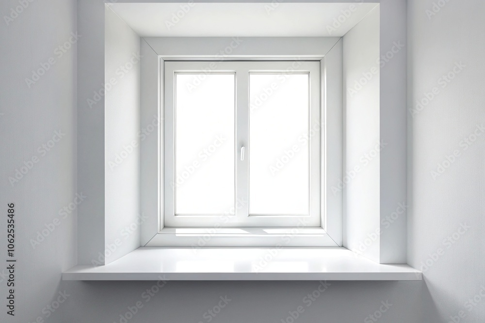 white windowsill isolated on background white windowsill isolated on background