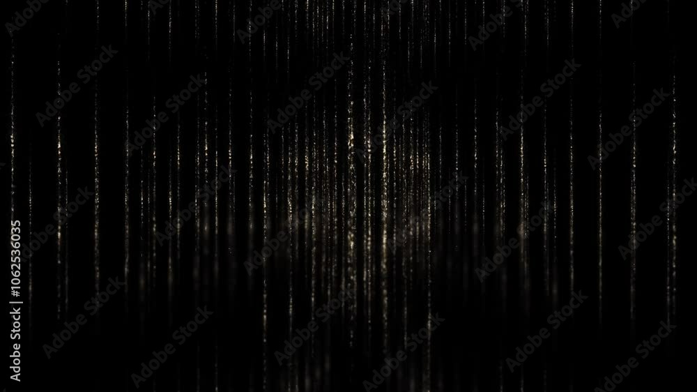 gold particle raining curtain black dark background gold particle raining curtain black dark background