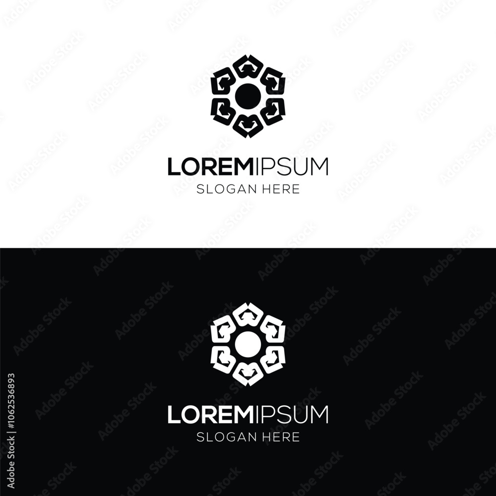 Logo Design Template Black and White Ornament Logo Design Template Black and White Ornament