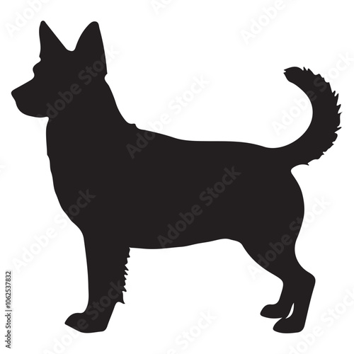  dog silhouette vector illustration for professional use