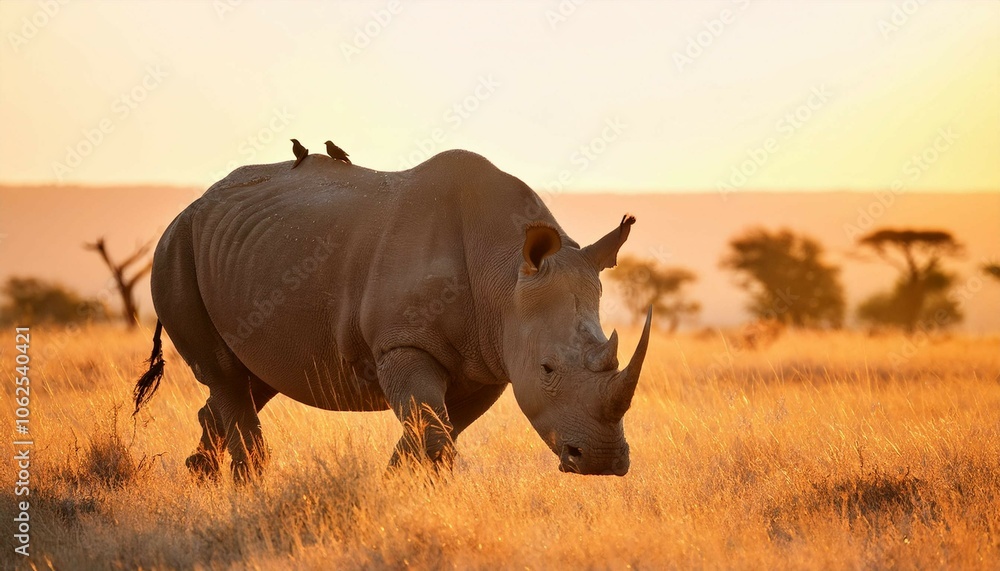 Obraz premium rhino in the sun