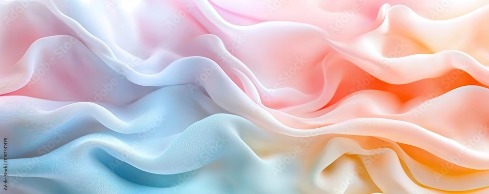 Colorful silk fabric texture, smooth waves and folds on white isolate background. Colorful silk fabric texture, smooth waves and folds on white isolate background.