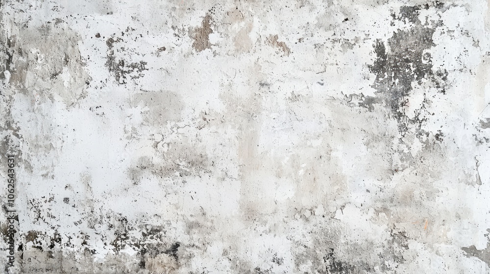 Weathered White Concrete Wall with Peeling Paint Weathered White Concrete Wall with Peeling Paint