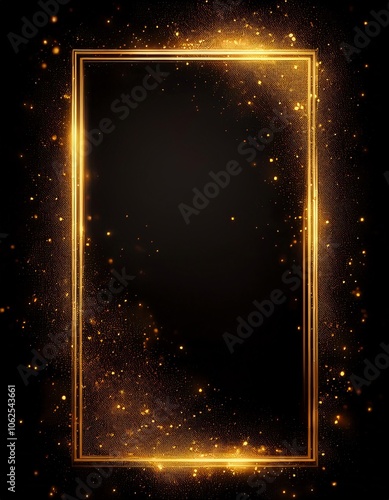 Background has a shiny gold square frame with space for text A-11.4.204