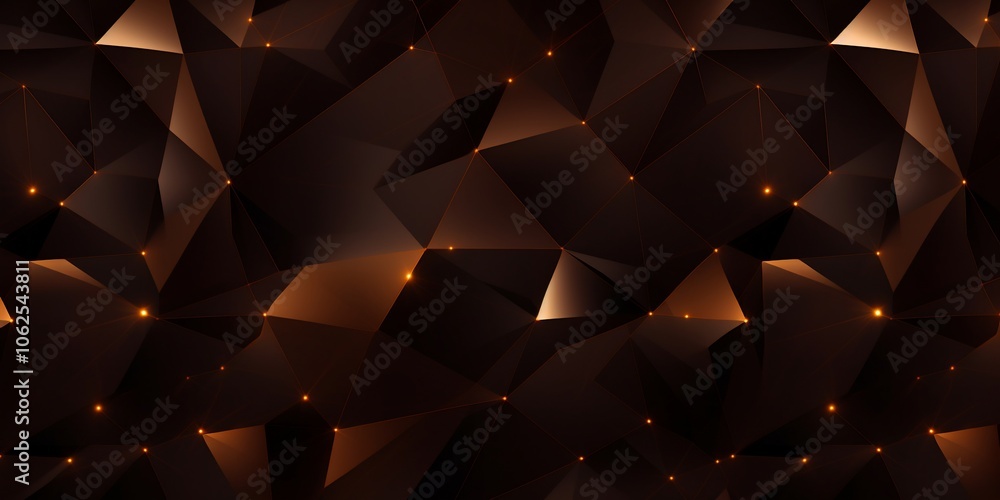 Obraz premium Abstract geometric pattern with dark tones and glowing accents.
