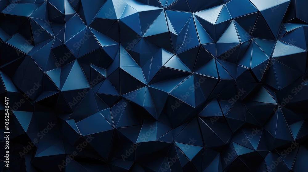 Abstract Dark Blue Geometric Triangular Pattern Abstract Dark Blue Geometric Triangular Pattern