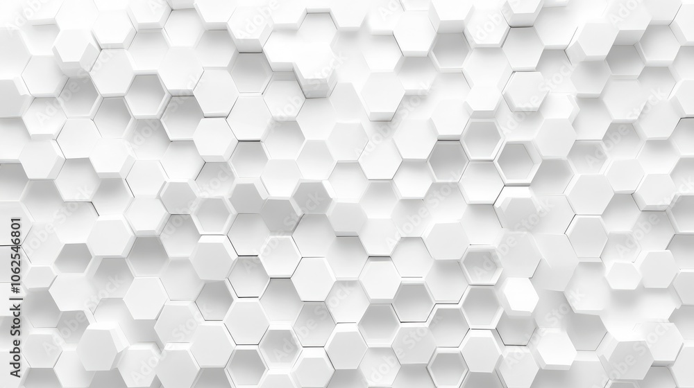 Abstract White Hexagon Pattern Background Abstract White Hexagon Pattern Background