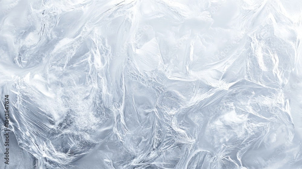 Abstract Ice Texture with Intricate Crystalline Patterns Abstract Ice Texture with Intricate Crystalline Patterns