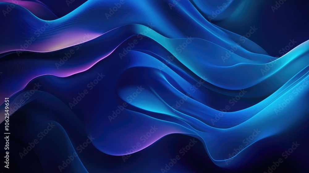 Fototapeta premium Abstract Blue and Purple Swirling Waves