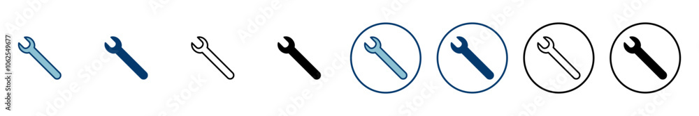 wrench icon vector isolated on white background. Wrench vector icon. Spanner symbol wrench icon vector isolated on white background. Wrench vector icon. Spanner symbol