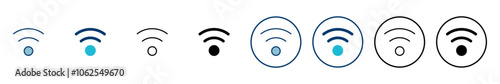 WIFI Icon vector isolated on white background. signal vector icon. Wireless and wifi icon or sign for remote internet access