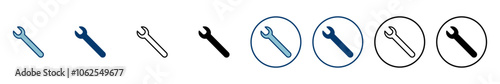 wrench icon vector isolated on white background. Wrench vector icon. Spanner symbol