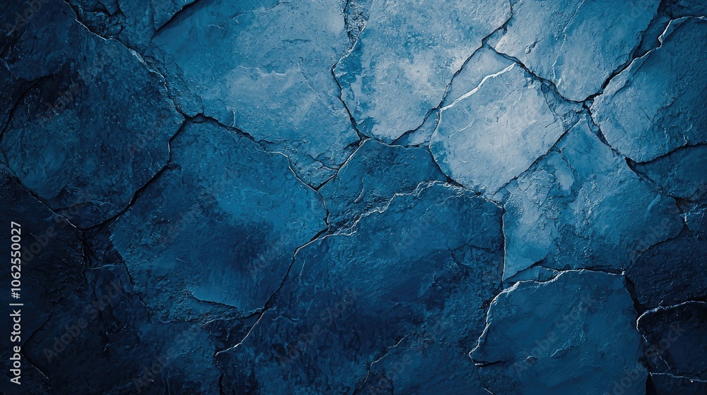 Abstract Blue Cracked Surface Texture Abstract Blue Cracked Surface Texture