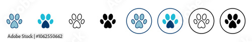 Paw icon vector isolated on white background. Paw Print icon