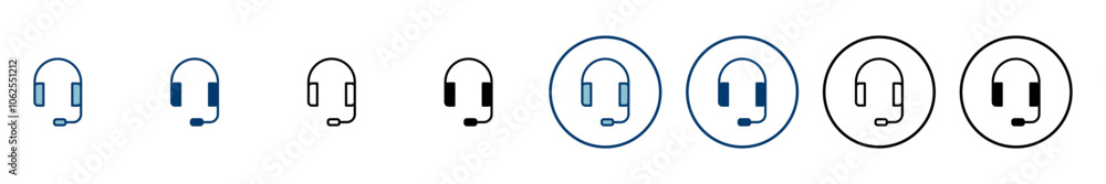 Headphone icon vector isolated on white background. Headphone vector icon. Call us Headphone icon vector isolated on white background. Headphone vector icon. Call us