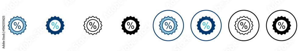 Obraz premium Discount icon vector isolated on white background. Discount tag icon.