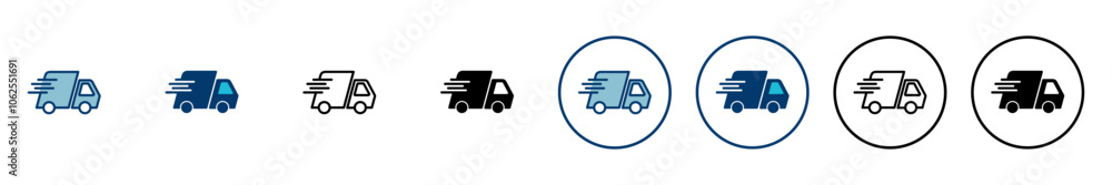 Delivery Icon vector isolated on white background. Fast Delivery Icon. Fast shipping delivery truck. Truck icon delivery Delivery Icon vector isolated on white background. Fast Delivery Icon. Fast shipping delivery truck. Truck icon delivery