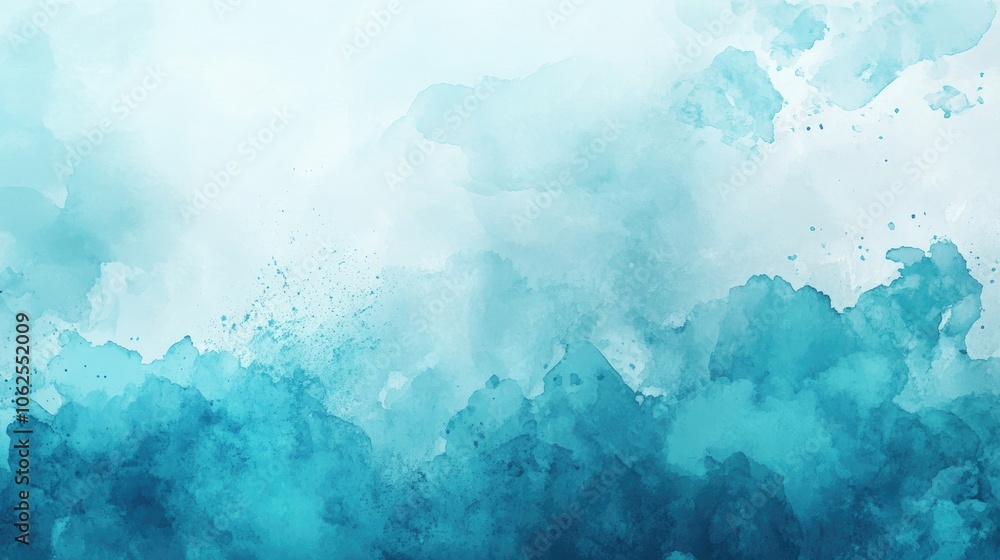 Abstract Watercolor Background with Blue and White Hues Abstract Watercolor Background with Blue and White Hues