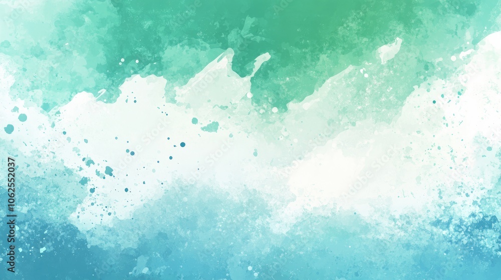 Fototapeta premium Abstract Watercolor Background with Blue and Green Hues