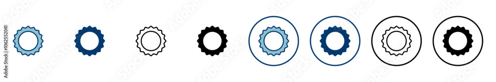 Badge icon vector isolated on white background. Awards icon. Achieve. Stamp Badge icon vector isolated on white background. Awards icon. Achieve. Stamp