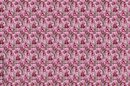 Blooming midsummer meadow seamless pattern