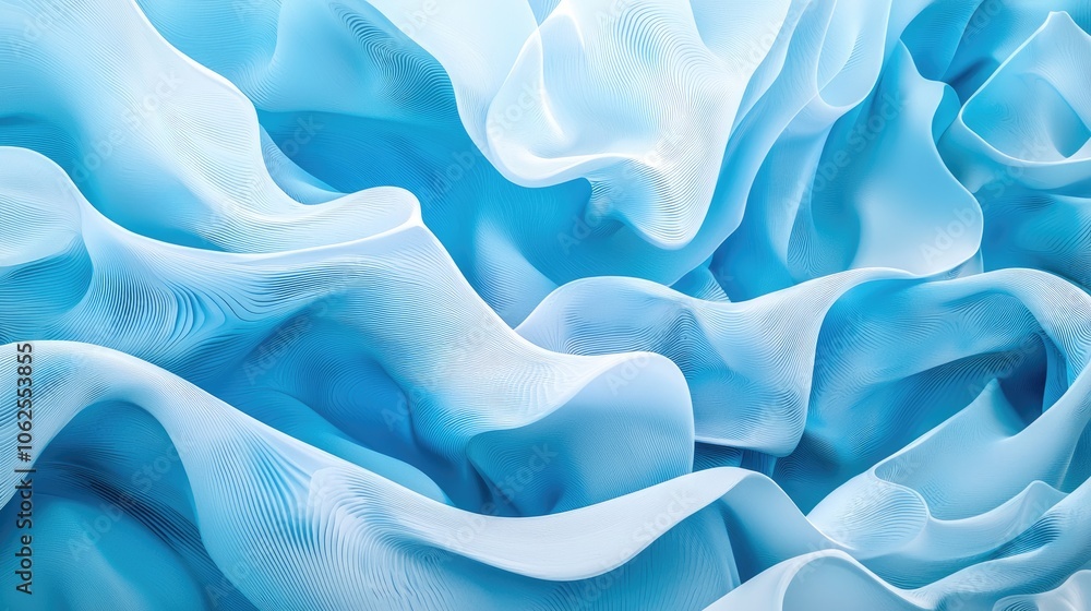 Obraz premium Abstract Blue and White Swirling Pattern