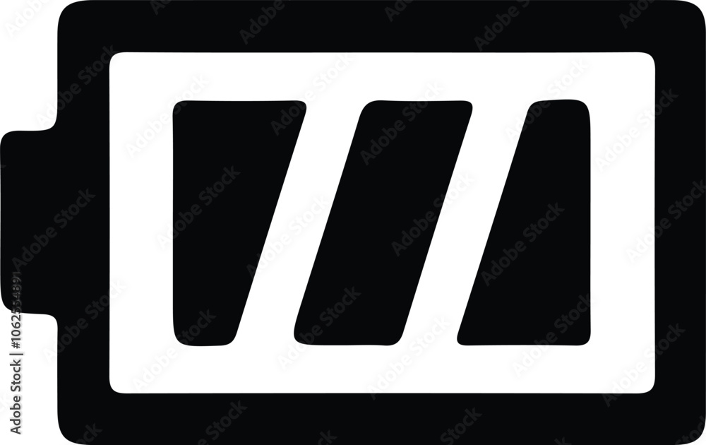 Battery icon vector for web and mobile app. battery charging sign and symbol. battery charge level Battery icon vector for web and mobile app. battery charging sign and symbol. battery charge level
