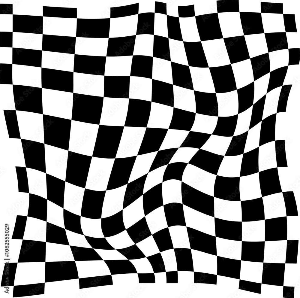 Psychedelic checkerboard pattern Psychedelic checkerboard pattern