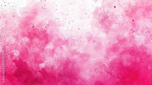 Abstract Watercolor Background with Pink and White Splashes