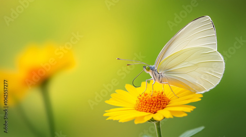 Macro photograph of a butterfly perched on a colorful flower.