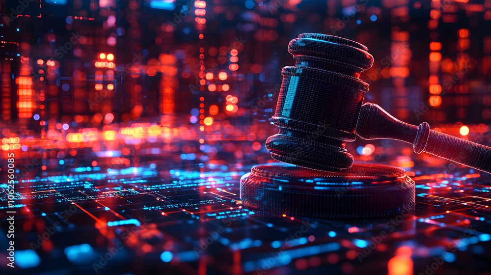 Digital Gavel Symbolizing Law and Technology
Digital Gavel Symbolizing Law and Technology