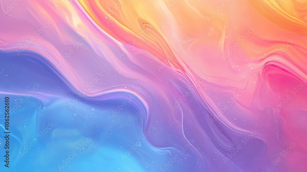 Fototapeta premium Abstract Swirling Liquid with Glimmering Particles