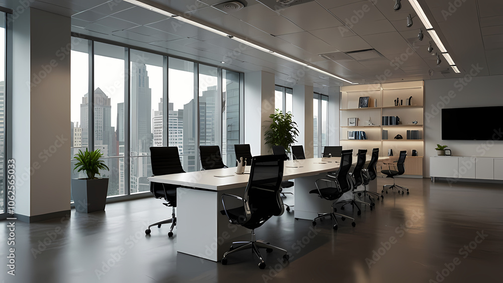 Fototapeta premium realistic image of a modern business office room environment