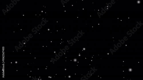 Looping Snowflake Particles Overlay with Transparent Background for Holiday, Christmas, and Winter Videos