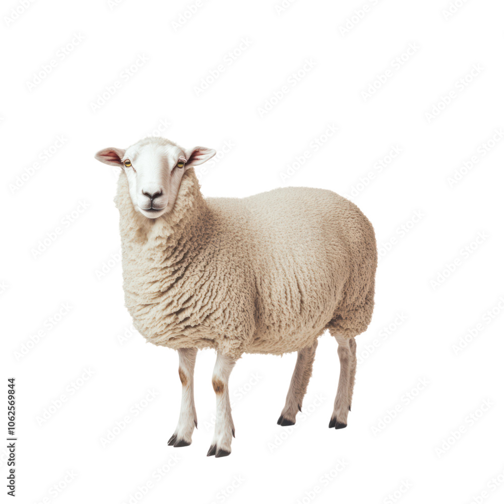 Fototapeta premium A Close-up of a Fluffy Sheep