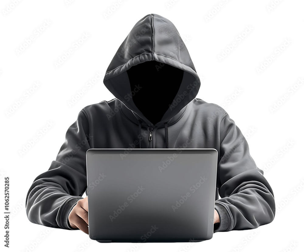 Transparent Background Hacker Illustration Transparent Background Hacker Illustration