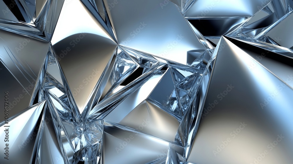 Abstract Metallic Background with Sharp Angles Abstract Metallic Background with Sharp Angles
