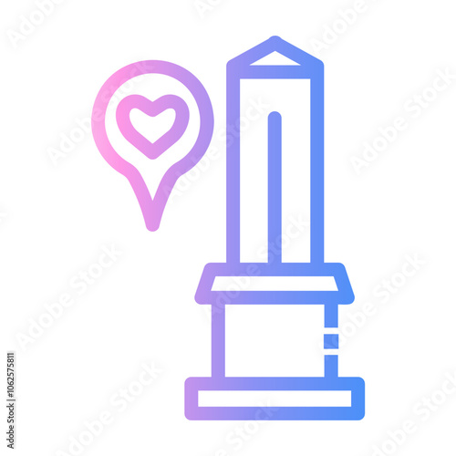 obelisk Line Gradient Icon