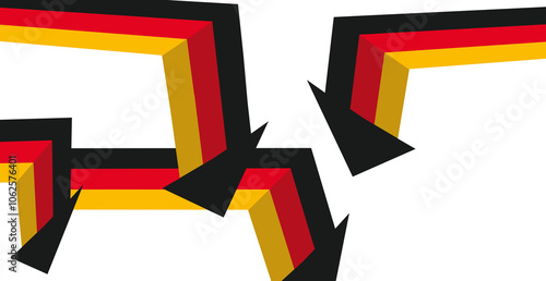 arrows down, Germany flag c...