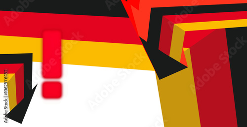 Arrow down, Germany flag co...