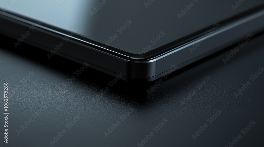 Black Smartphone Edge Closeup Black Smartphone Edge Closeup