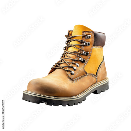 Premium Leather Work Boots for Construction Workers - Generated AI photo