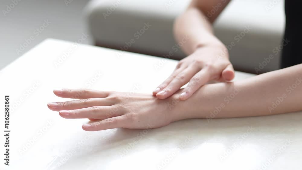 女性の手　ハンドケア　スキンケア　美容　コンセプト