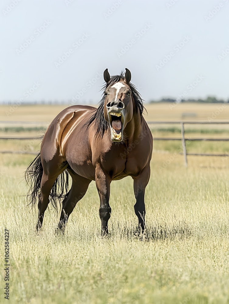 Angry Smiling Brown Horse Wildlife Pony Equine Animal Angry Smiling Brown Horse Wildlife Pony Equine Animal